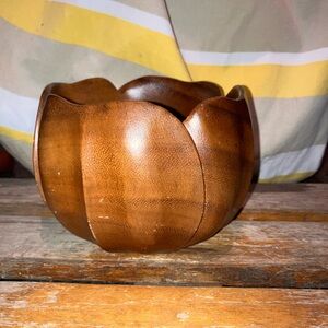 Vintage Monkey Pod Wooden Bowl